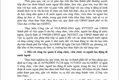 TỔ CHỨC CÁC HOẠT ĐỘNG LIÊN QUAN ĐẾN YẾU TỐ NƯỚC NGOÀI