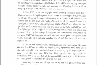TRIỂN KHAI NGHỊ QUYẾT SỐ 04/2025/NQ-CP CỦA CHÍNH PHỦ