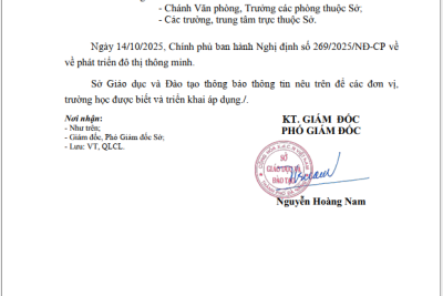 GIỚI THIỆU NGHỊ ĐỊNH SỐ 269/2025/NĐ-CP NGÀY 14/10/2025 CỦA CHÍNH PHỦ VỀ PHÁT TRIỂN ĐÔ THỊ THÔNG MINH