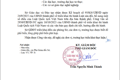 TRIỂN KHAI THI HÀNH LUẬT QUỐC TỊCH VIỆT NAM VÀ CÁC VĂN BẢN QUY ĐỊNH CHI TIẾT HƯỚNG DẪN THI HÀNH