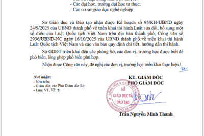 TRIỂN KHAI THI HÀNH LUẬT QUỐC TỊCH VIỆT NAM VÀ CÁC VĂN BẢN QUY ĐỊNH CHI TIẾT HƯỚNG DẪN THI HÀNH