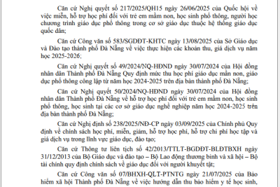 THÔNG BÁO CÁC KHOẢN THU, CHÍNH SÁCH HỖ TRỢ CHI PHÍ HỌC TẬP, HỌC BỔNG VÀ HỖ TRỢ PHƯƠNG TIỆN, ĐỒ DÙNG HỌC TẬP NĂM HỌC 2025-2026