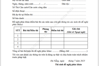 THÔNG BÁO HƯỚNG DẪN PHÚC KHẢO BÀI THI TỐT NGHIỆP THPT NĂM 2025